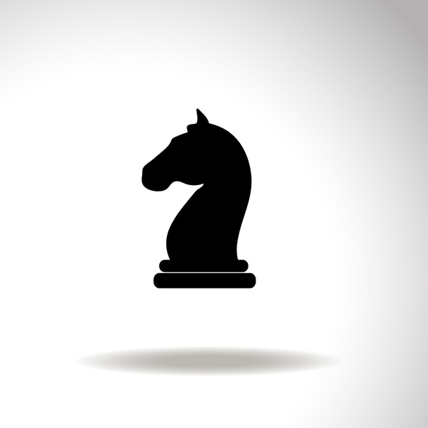 Chess knight icône vectorielle. - Vecteur, image