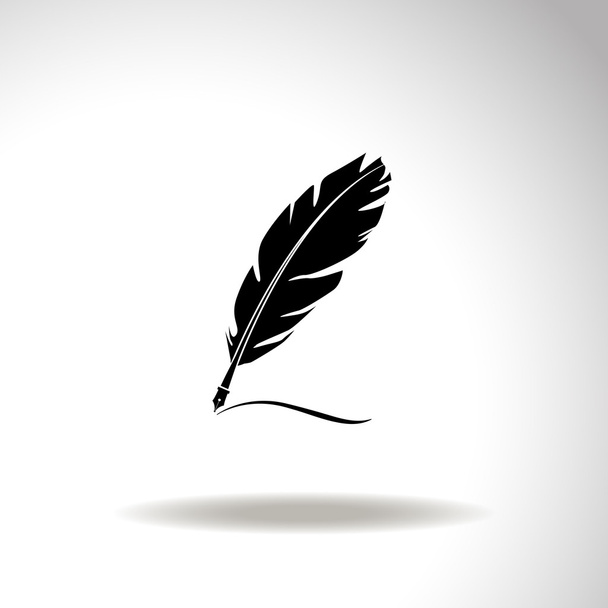 Feather vector icon. - Vector, Image