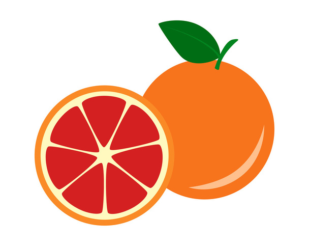 赤い果実グレープ フルーツ - ベクター画像