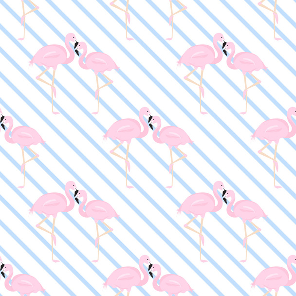 casal flamingos azul diagonal listrado
 - Vetor, Imagem