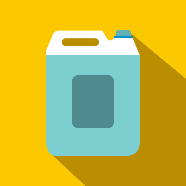 Plastic canister flat icon with shadow - Vector, Image