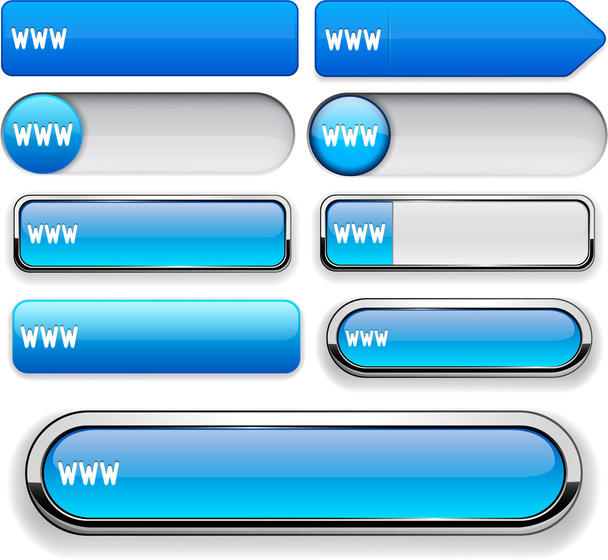WWW high-detailed web button collection. - Vector, Imagen