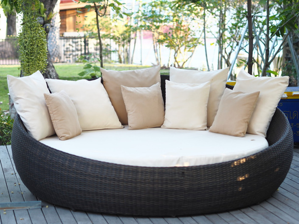 bed couch decorate garden - Photo, Image