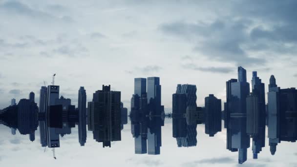 dramaattiset pilvet liikkuvat kaupungin yllä
 - Materiaali, video
