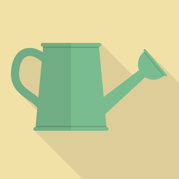 Watering can flat icon - Vector, Image