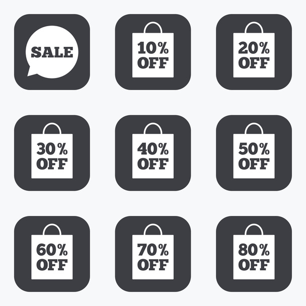 Sale discounts icons. - Vetor, Imagem
