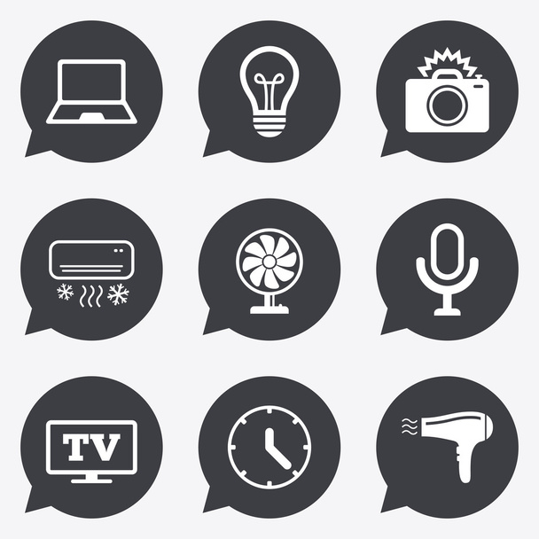 Home appliances, device icons. - ベクター画像