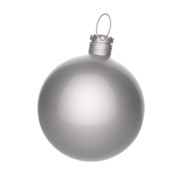Empty 3d Christmas ornament on white background - Photo, Image