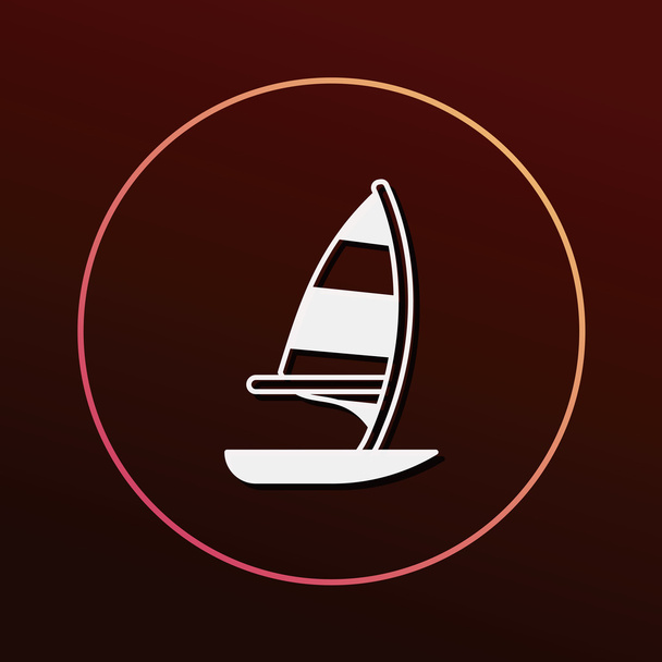 sailing icon vector illustration - Vector, imagen