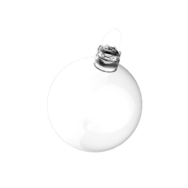 Adorno vacío de Navidad 3d sobre fondo blanco
 - Foto, imagen