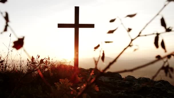 religion cross in nature - Footage, Video
