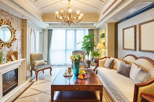 belső tér luxus nappali szoba - Fotó, kép