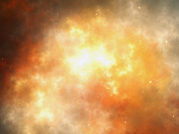 Χρυσή fractal ουρανό με αστέρια, ψηφιακά έργα τέχνης για δημιουργική Γραφιστικής - Φωτογραφία, εικόνα