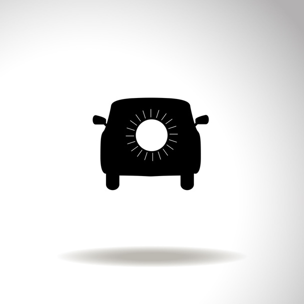 Air conditioner car icon. - Vector, Image