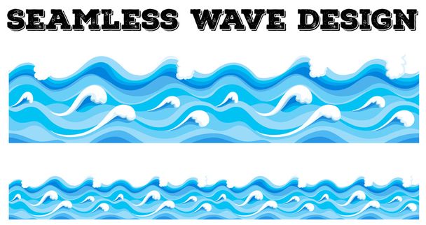 Bezešvé blue wave design - Vektor, obrázek