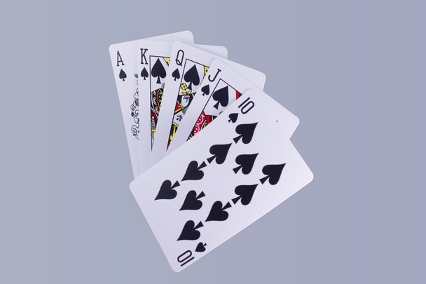 Poker Royal Flush pelikortit
 - Valokuva, kuva