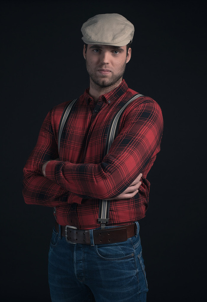 Hipster lumberjack fashion man - Foto, afbeelding