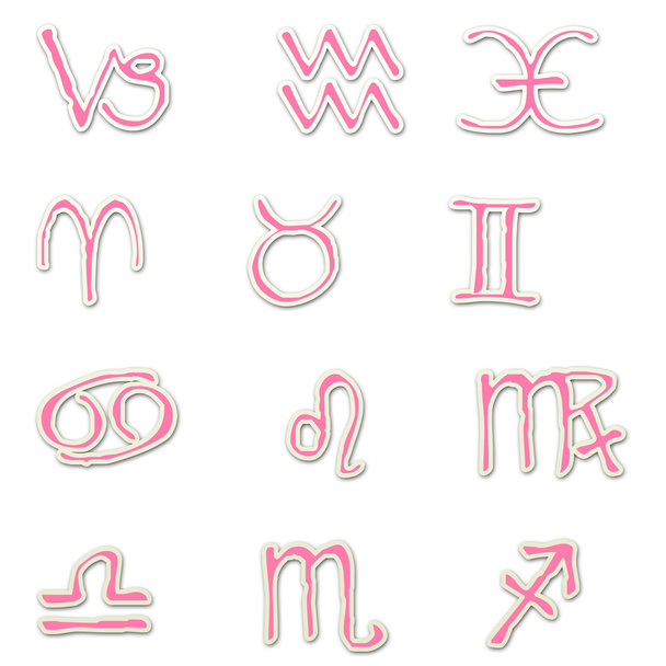 Pink Zodiac Stickers - Photo, Image