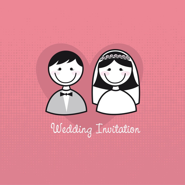 Svatební pozvánka - Vektor, obrázek