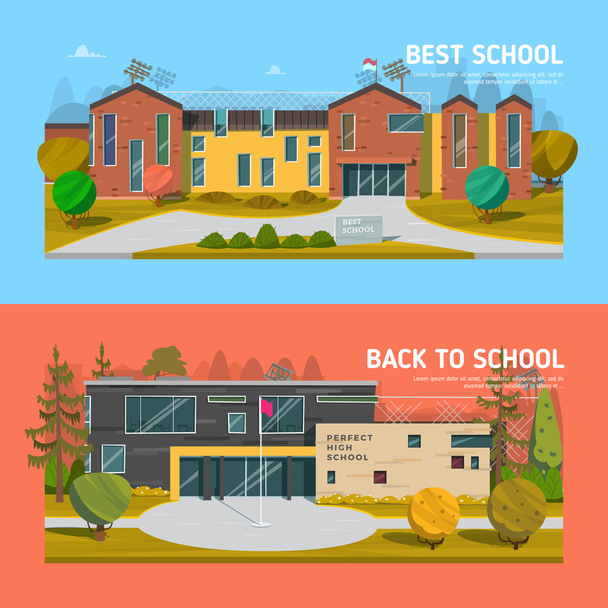 Educate theme banners - Vector, Image