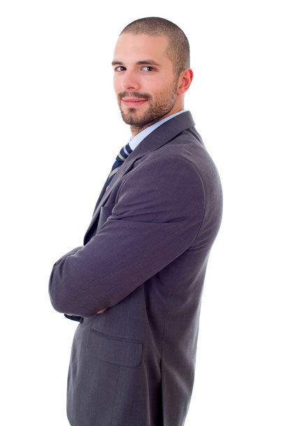jonge business man portret geïsoleerd op wit - Foto, afbeelding