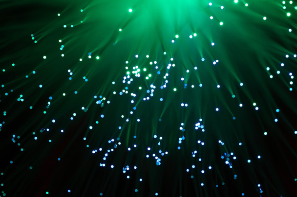 Illuminated Optical Fibers - Photo, Image