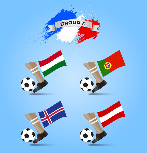 France Soccer Championship Final Tournament Group F - Vector, Image