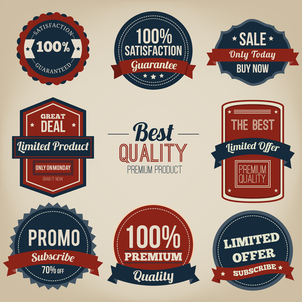 Premium quality vintage label design - Vector, Image