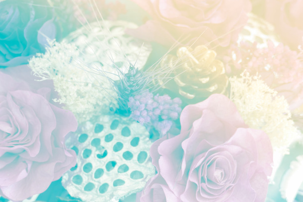 bouquet of artificial flower with color filter and soft focus - Φωτογραφία, εικόνα