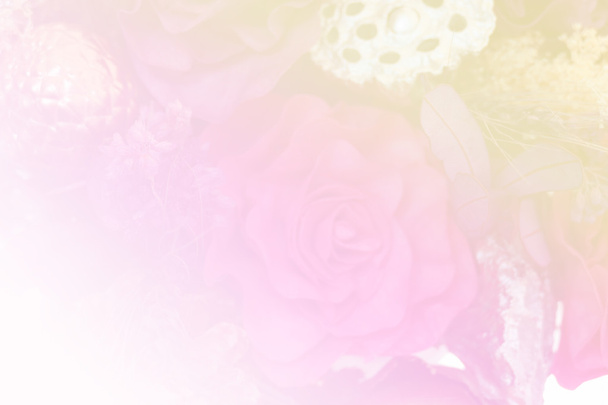bukiet kwiatów sztucznych z filtrem barw i nieostrość - Zdjęcie, obraz