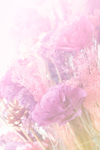 bouquet of artificial flower with color filter and soft focus - Photo, Image