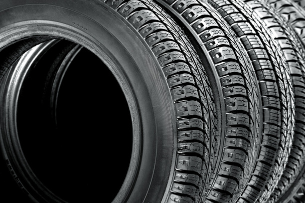 Tires on the white background - Photo, Image