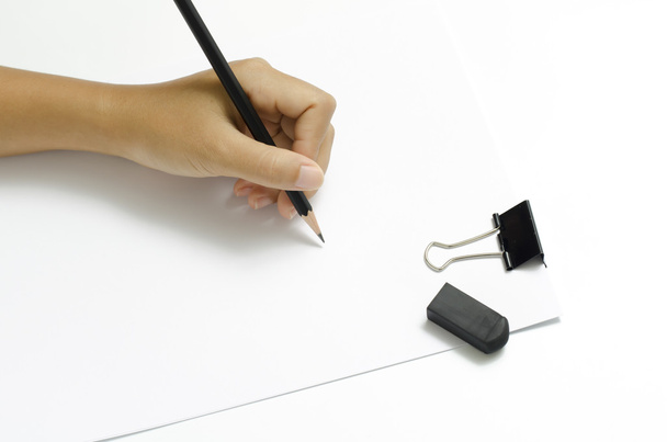 δεξί χέρι γραψίματος σε χαρτί - Φωτογραφία, εικόνα