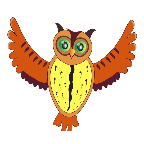 Cartoon Owl - Vektor, Bild