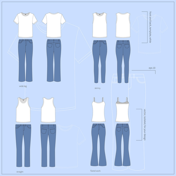 set of women's clothes - Vektor, obrázek