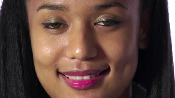 Pretty People Happy Girl Woman Multi-ethnic Black African American Beautiful - Πλάνα, βίντεο
