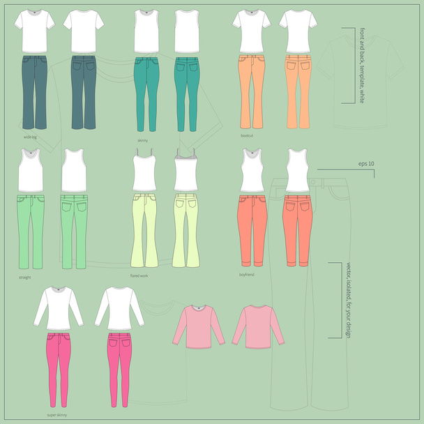 set of women's clothes - Вектор, зображення