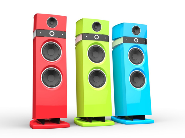 Hi-tech speakers - RGB variations - Photo, Image