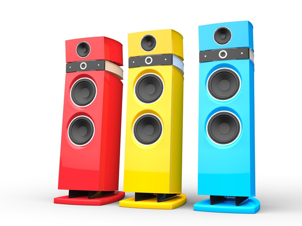 Hi-Tech ομιλητές - χρώματα βάσεών - Φωτογραφία, εικόνα
