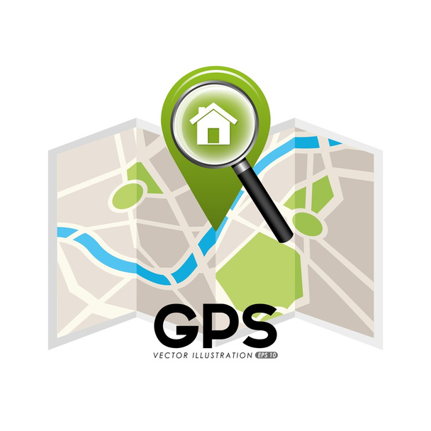 GPS dienst ontwerp - Vector, afbeelding