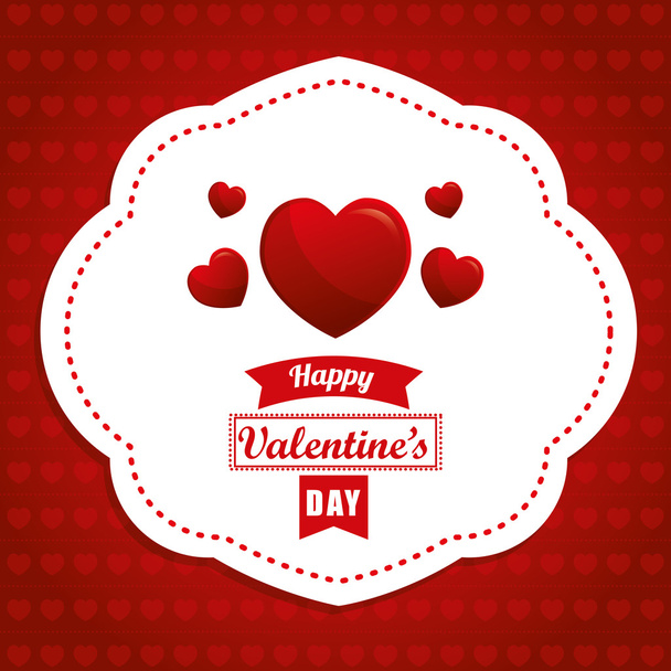 Happy valentines day card - Вектор, зображення