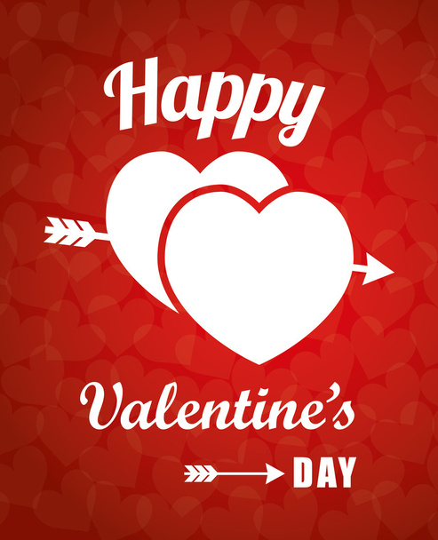 Happy valentines day card - Vetor, Imagem