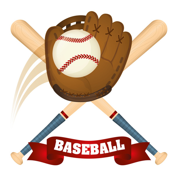 Béisbol deporte juego
 - Vector, imagen