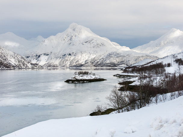 Fjord landscape in winter, Norway - Photo, Image