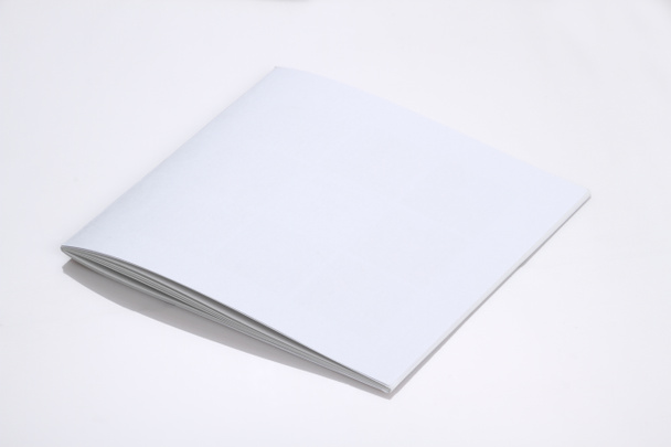Hajtogatott fehér üres kiadvány magazin borítón a próbamodellek - Fotó, kép