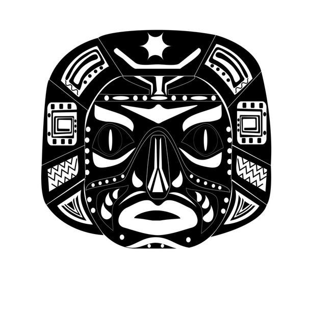 Mask of the American Indian - Vector, Image