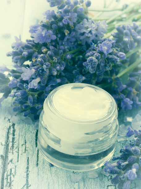 facial cream with lavender - Photo, Image