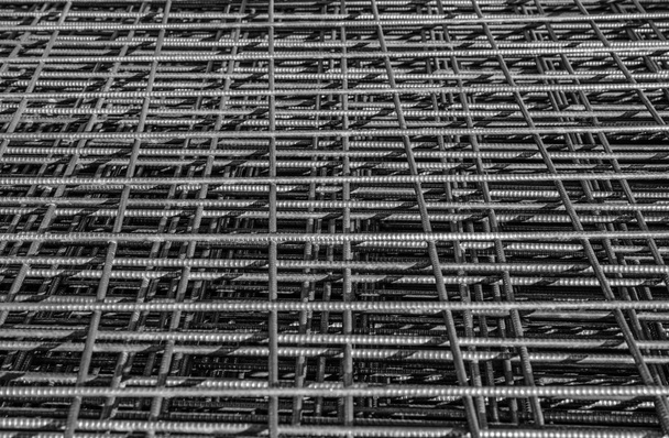 pozadí čtverců na hromadu kovových plotů - Fotografie, Obrázek