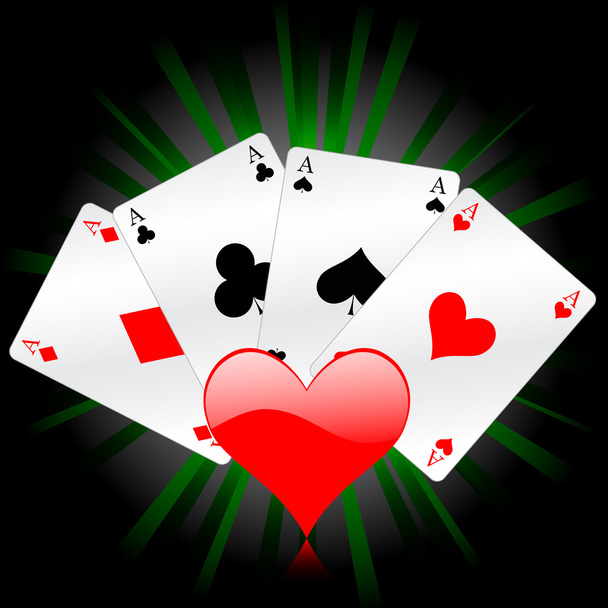 Karty pokerowe - Wektor, obraz