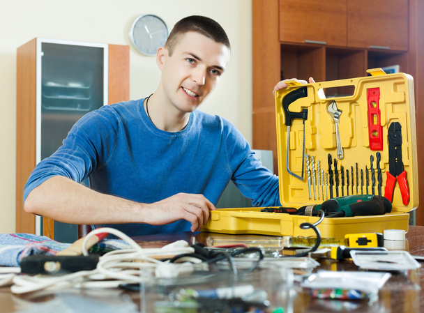 Man with working tools - Foto, Imagen